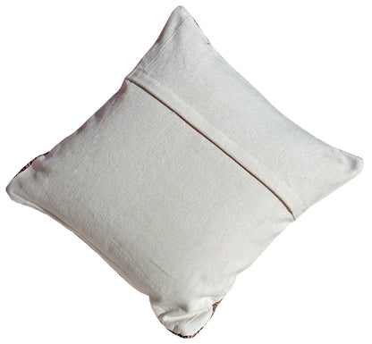 18" Designer Cushion Cover- Brown Ruffles - The Teal Thread