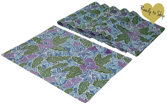 Dining Place Mat Set of 6 -Tropical Rains - The Teal Thread