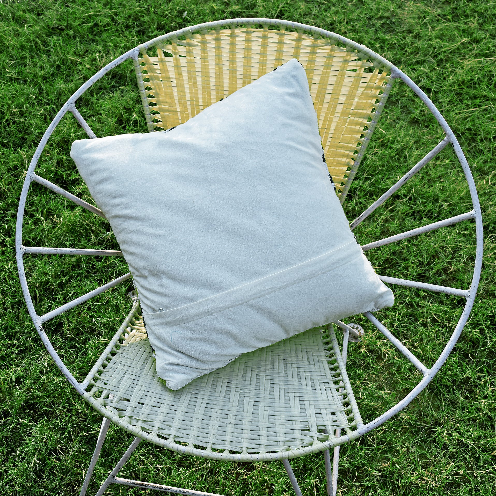 18" Designer Cushion Cover -Green mandala - The Teal Thread