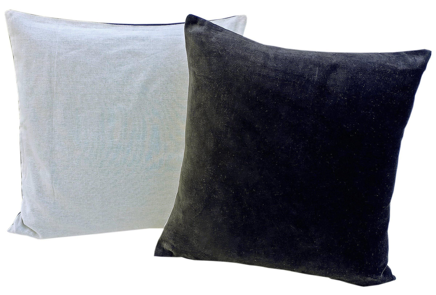 Solid Black Velvet Cushion Cover - The Teal Thread