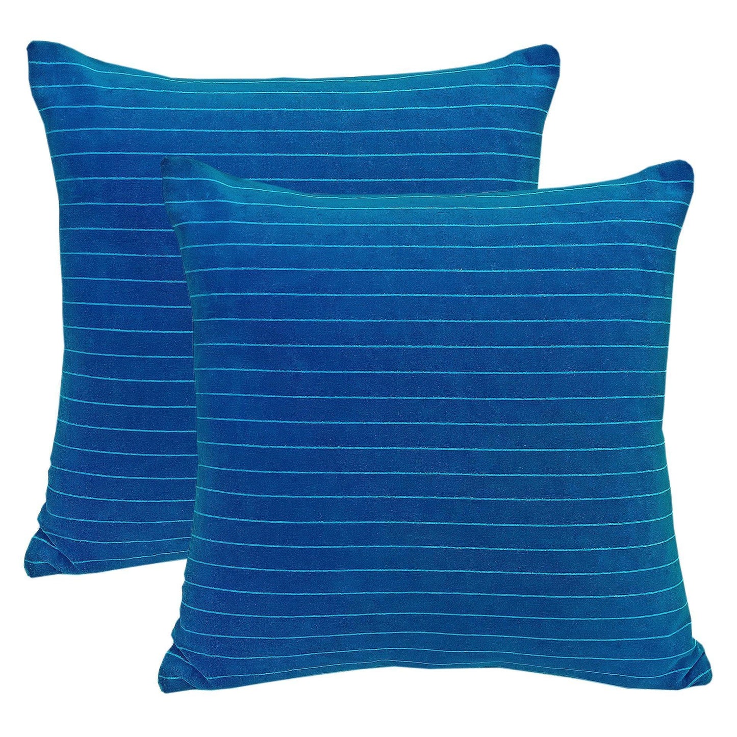 18 " Stripes Velvet Cushion Cover - The Teal Thread