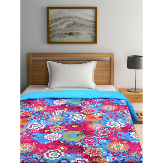 200 GSM Cotton Camrik Quilt-Pink Flower - The Teal Thread