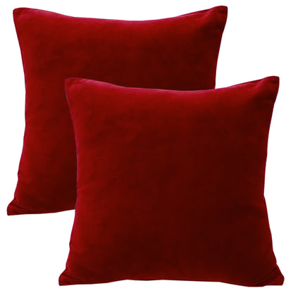 Solid Velvet Cushion Cover -Red - The Teal Thread