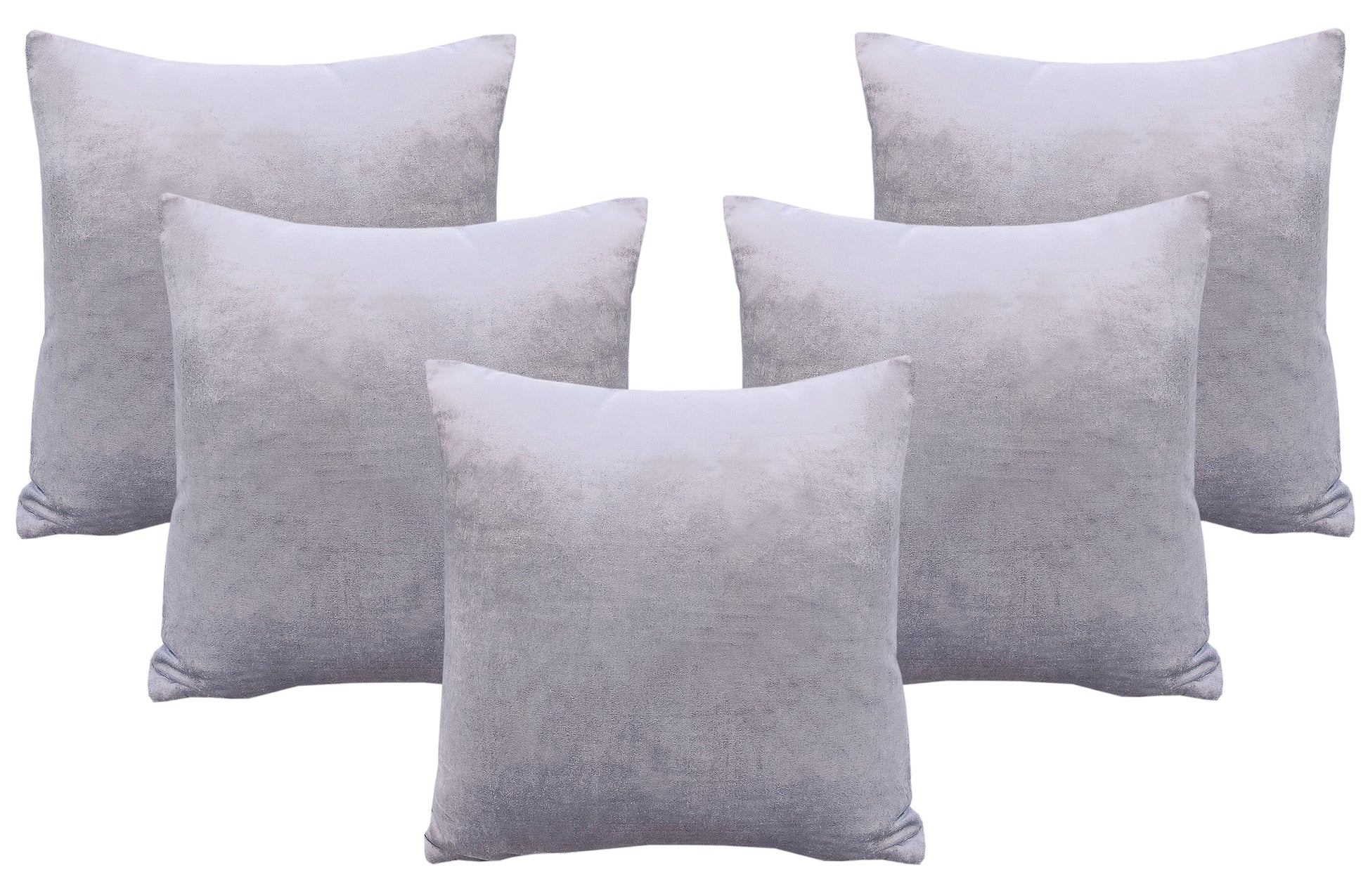 Solid Silver Velvet Cushion Cover - The Teal Thread