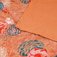 Blossom Velvet Sofa throw only- Orange - The Teal Thread
