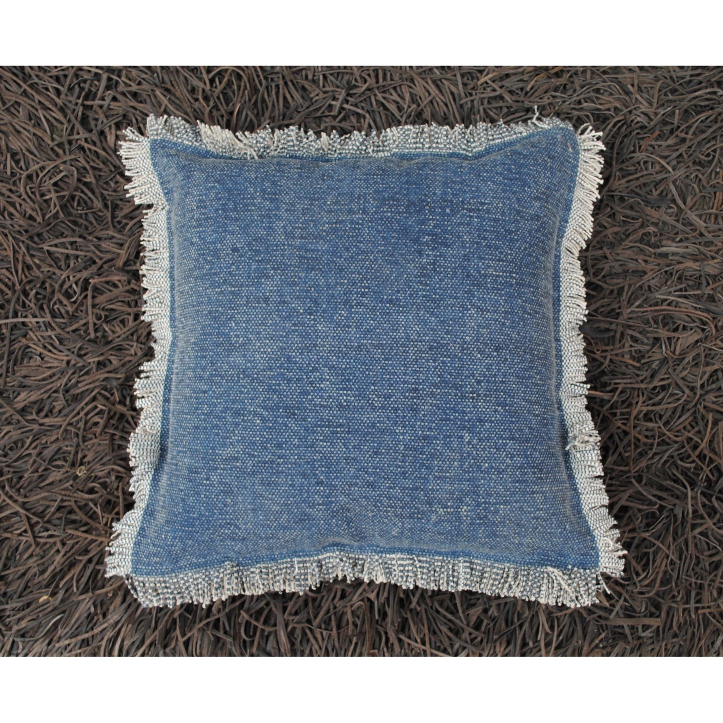 18 " Rugged Cushion Cover 18 "-Blue - The Teal Thread