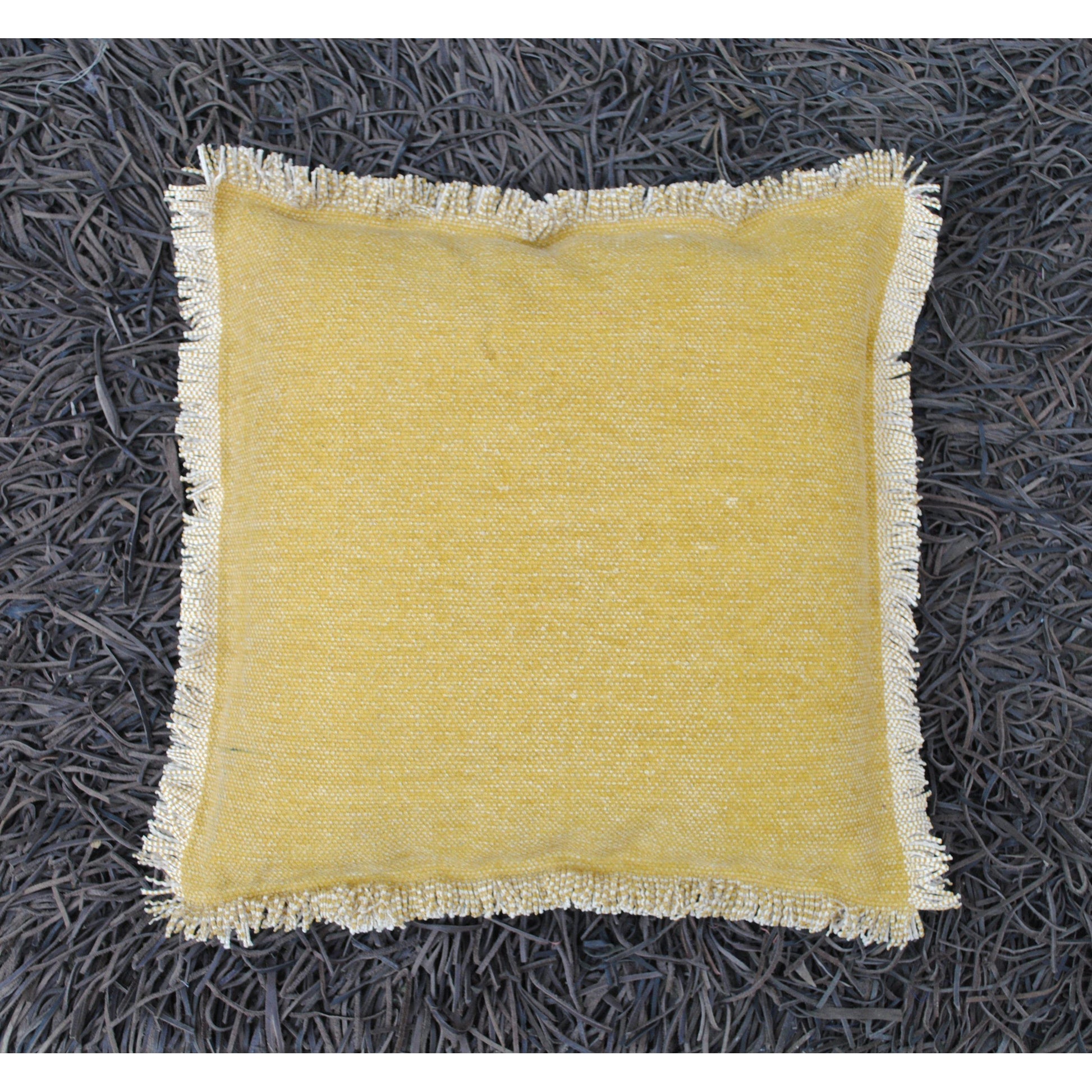 18 " Rugged Cushion Cover 18 "-Yellow - The Teal Thread