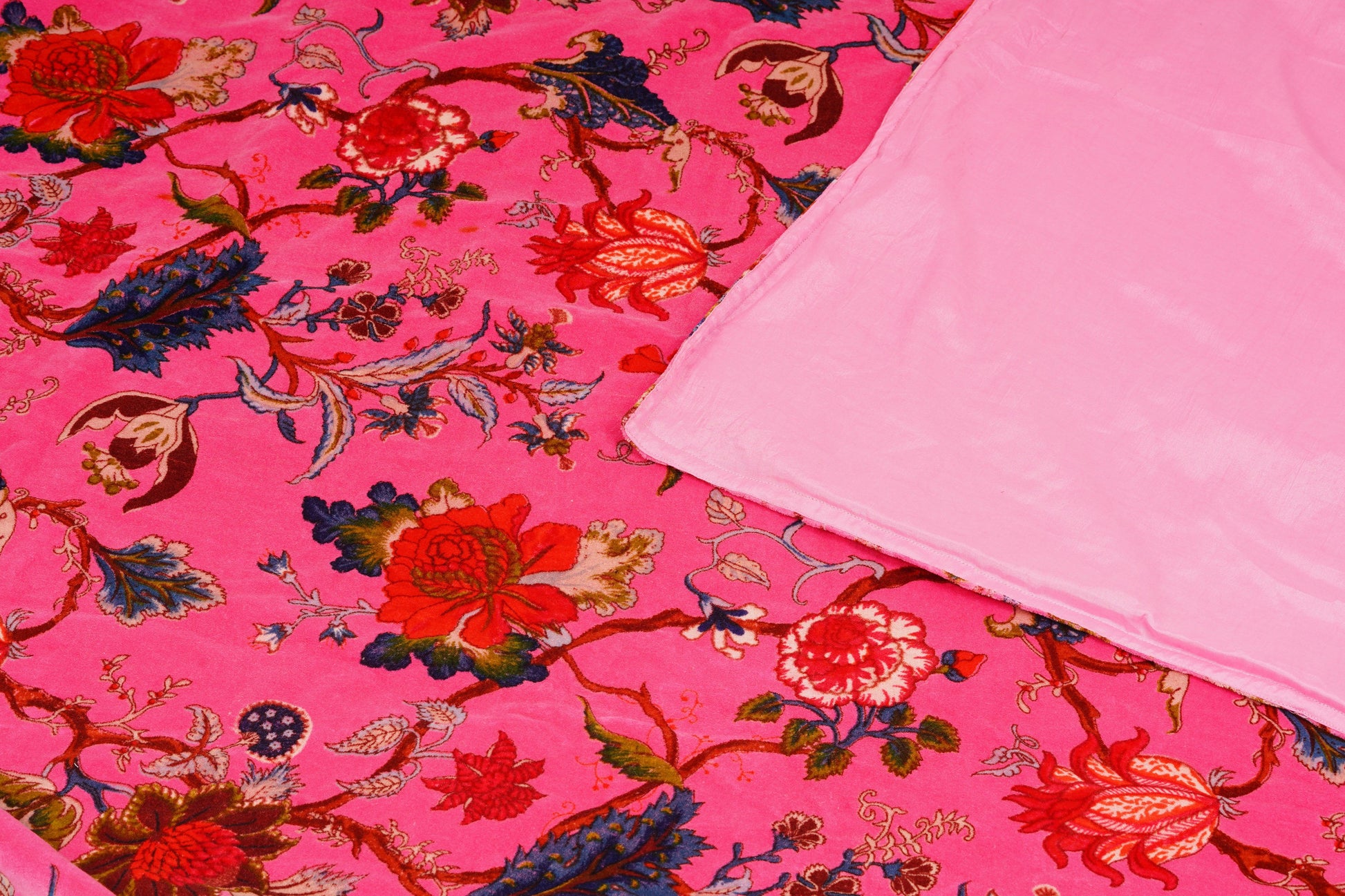 Tree of Iife Velvet Sofa throw- Pink - The Teal Thread