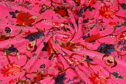 Tree of Iife Velvet Sofa throw- Pink - The Teal Thread