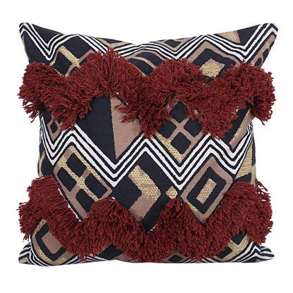 18" Designer Cushion Cover red boho - The Teal Thread