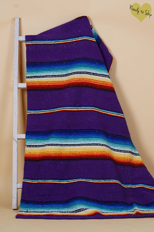 4 x 6 ft Cotton Chindi Woven Rug- Rainbow - The Teal Thread