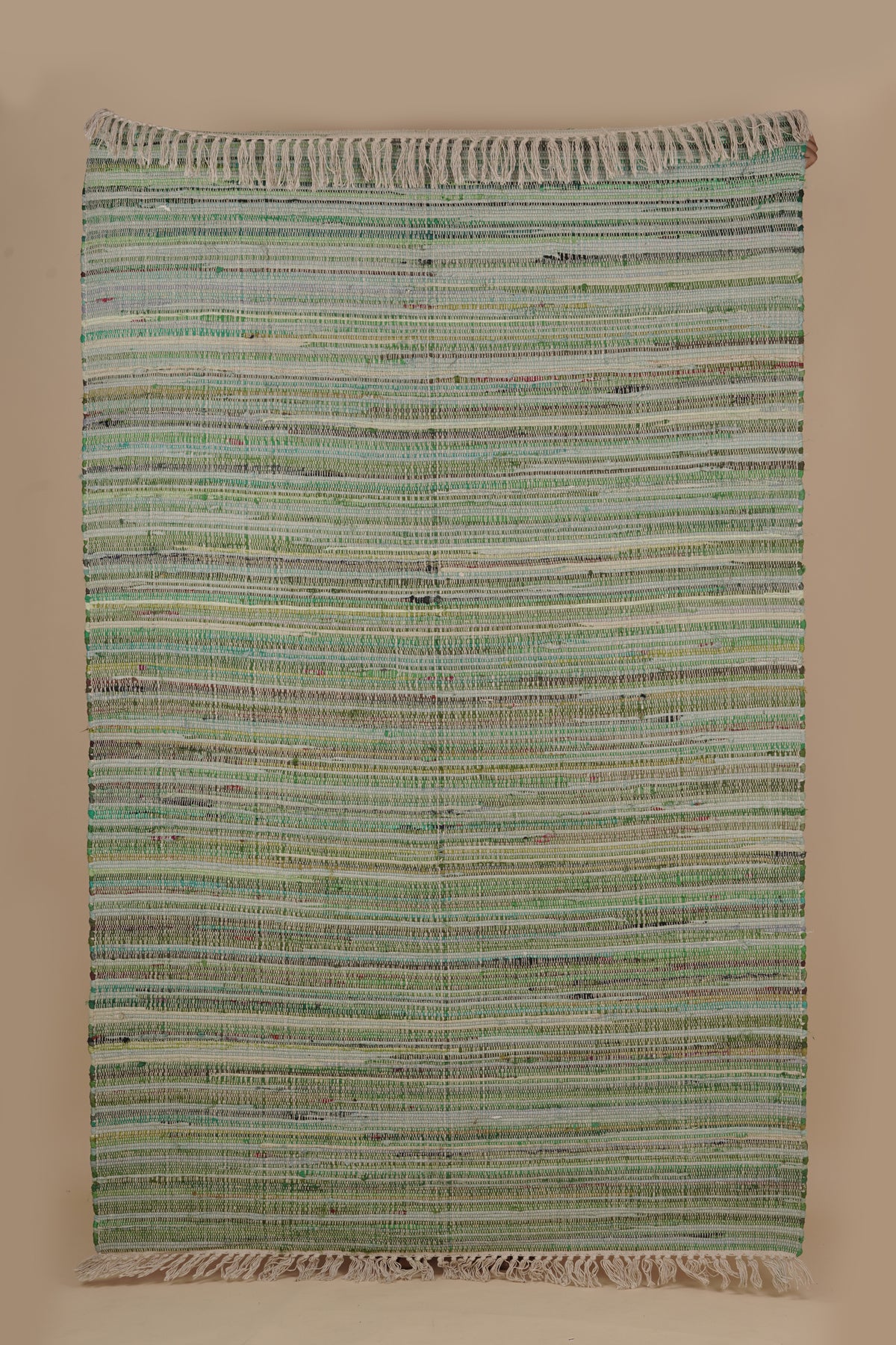 Woven Thread Rug 4 x 6 ft Cotton Chindi Woven Rug- Green – The Teal Thread