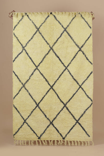 3 x 5 feet Fur Shaggy Carpet Area Rug- Yellow - The Teal Thread