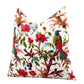 Birds of paradise Velvet Cushion Cover-White - The Teal Thread