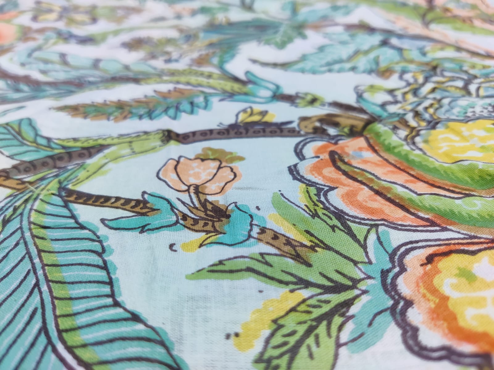 Tropical Voile Fabric Width 44 inches - The Teal Thread
