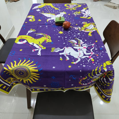 Hermes Greek   4 Seater Table Cover 45 x 60 inches -Purple