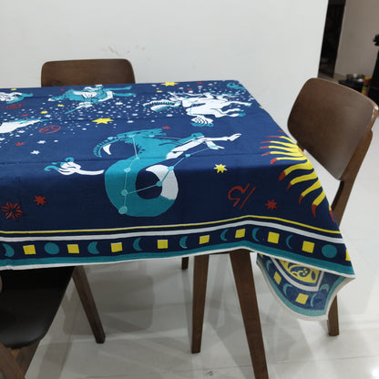 Hermes Greek  4 Seater  Table Cover 45 x 60 inches -Blue