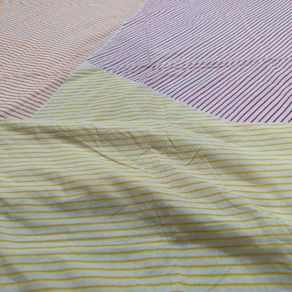 Multicolor Stripes Muslin Cotton AC Quilt/Dohar