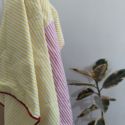 Multicolor Stripes Muslin Cotton AC Quilt/Dohar