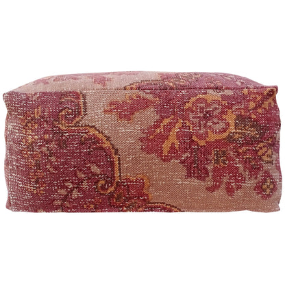 Mesmer red Ottoman / bean bag - The Teal Thread