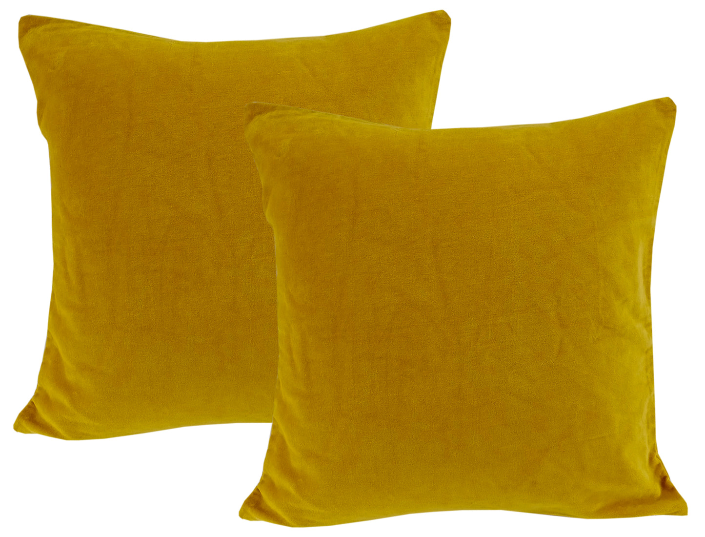 Solid Mustard Yellow Velvet Cushion Cover - The Teal Thread