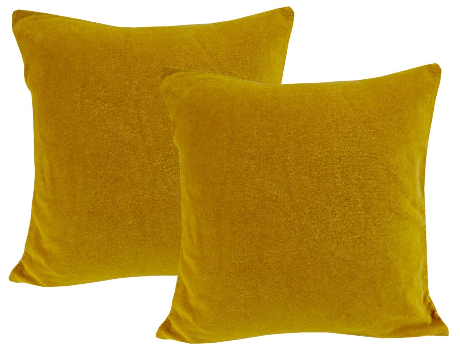 Solid Mustard Yellow Velvet Cushion Cover
