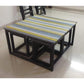 Eco Cross Coffee Table with 4 stool - The Teal Thread
