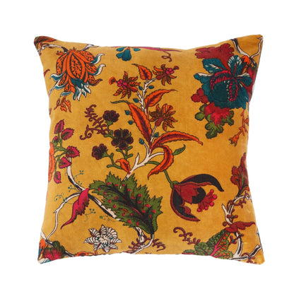 Tree of Life Velvet cushion cover-Yellow - The Teal Thread