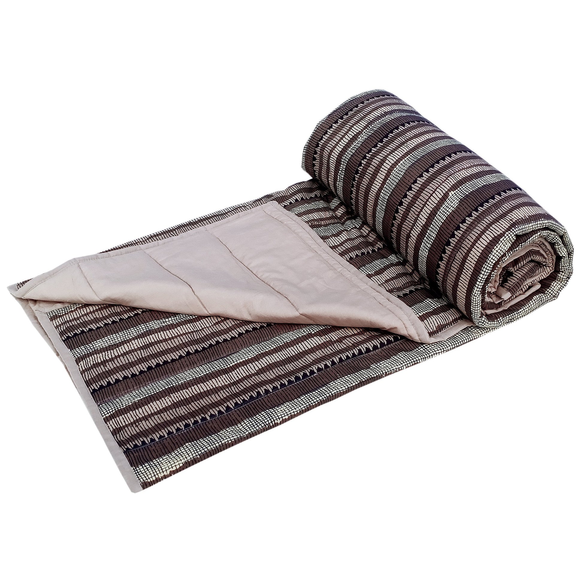 Brown Organic Dye comforter- Single - The Teal Thread