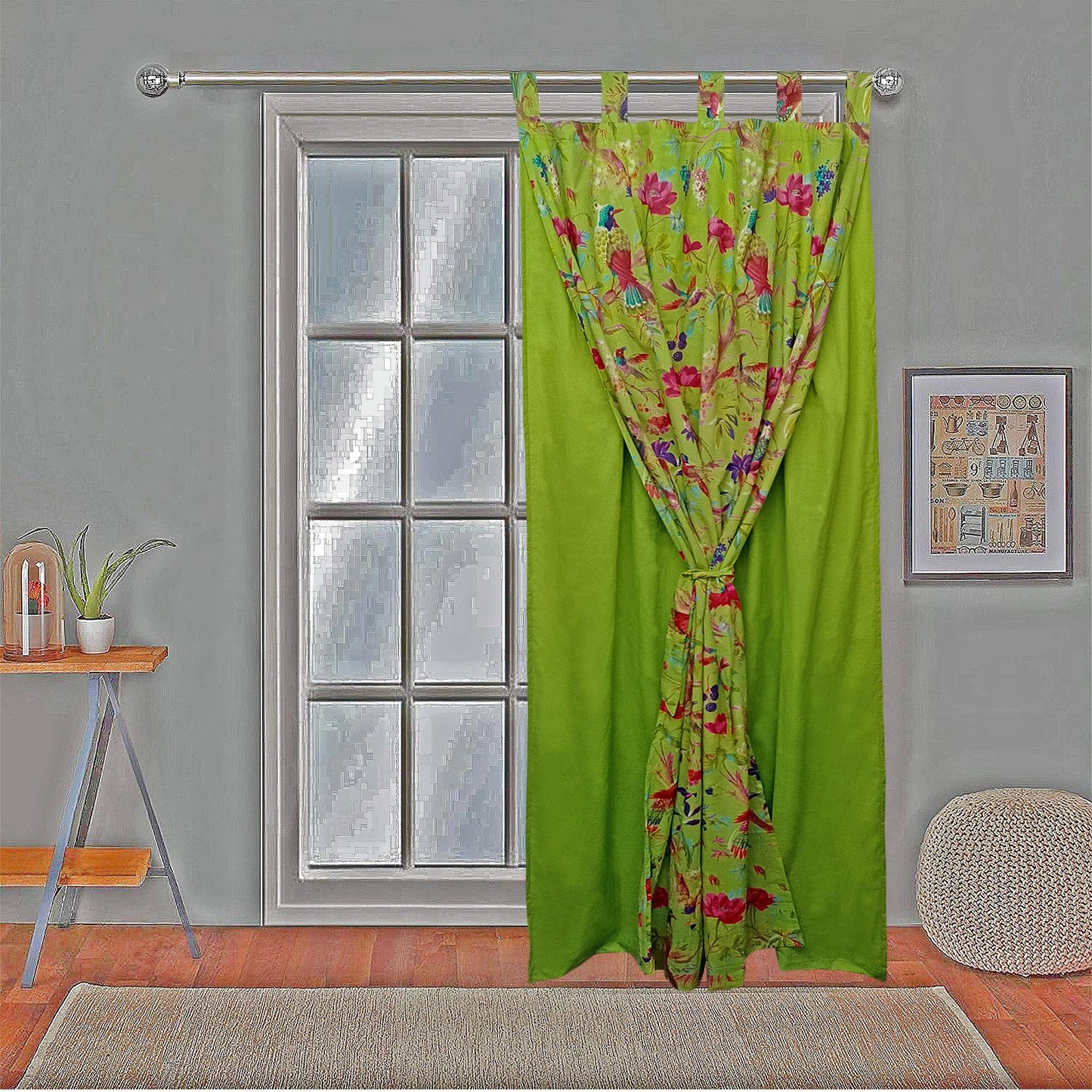 Paradise Curtain Pair-Green - The Teal Thread