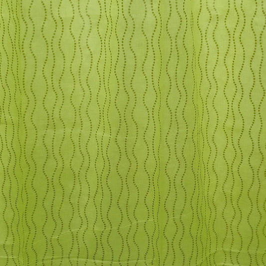 Lime Green and Gold Print Curtain Pair 7ft Door - The Teal Thread