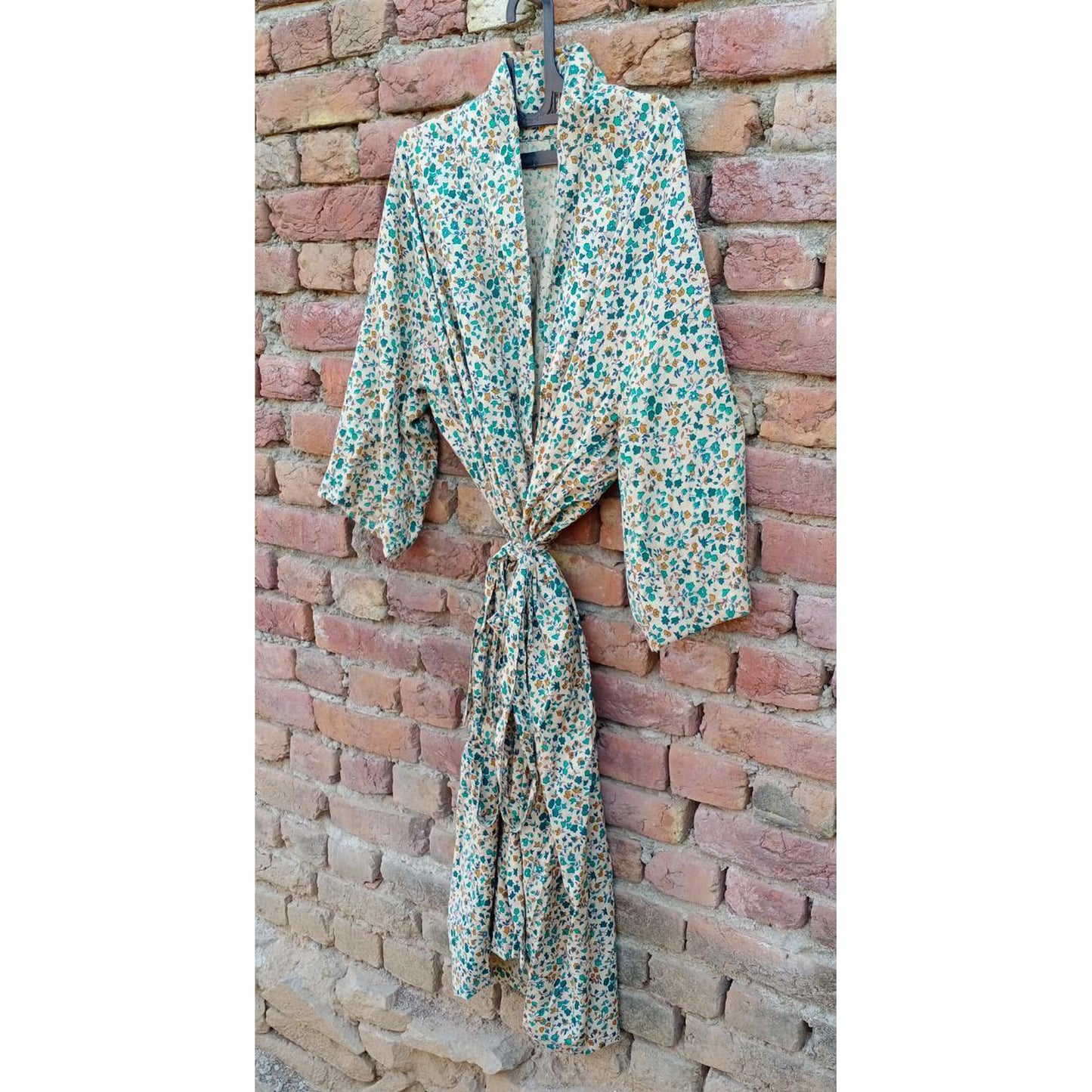 Kimono Bath Robes/ Night Suit rayon green - The Teal Thread