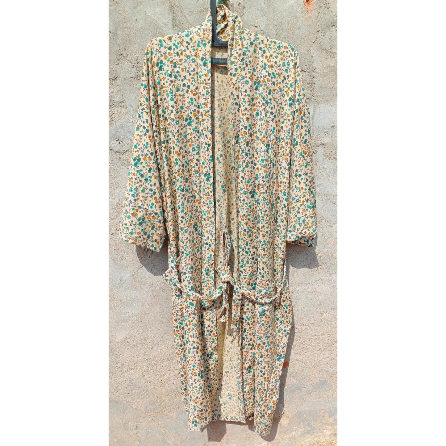 Kimono Bath Robes/ Night Suit rayon green - The Teal Thread