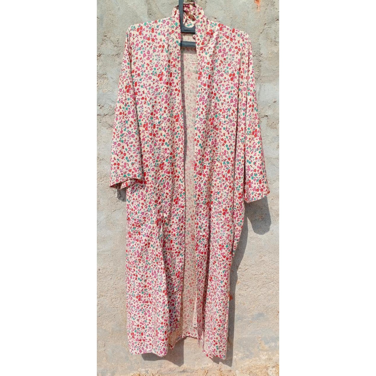 Kimono Bath Robes/ Night Suit - Rayon orange - The Teal Thread