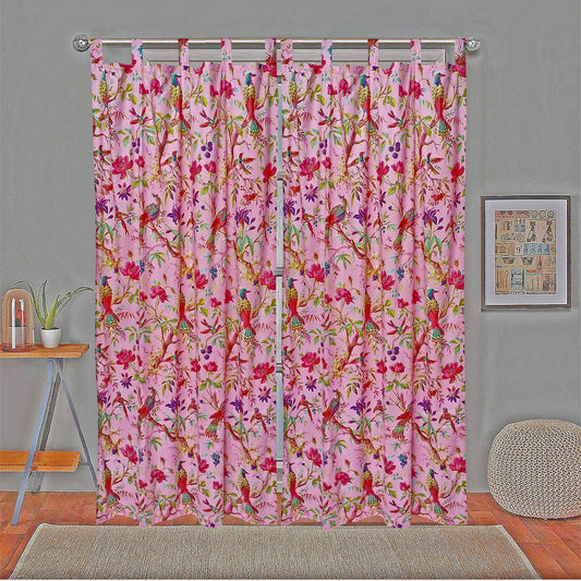 Paradise Voile Curtain Pair-Pink - The Teal Thread