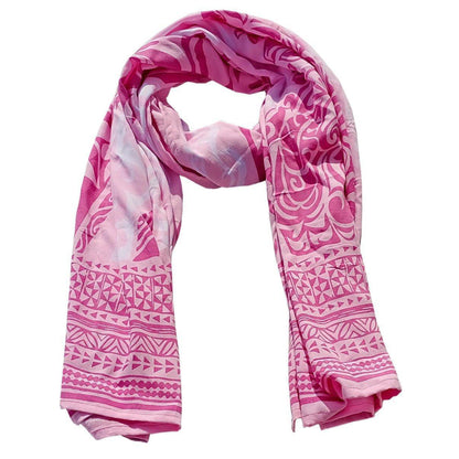 Pink Rayon Scarf/Stole 111x180 cms - The Teal Thread