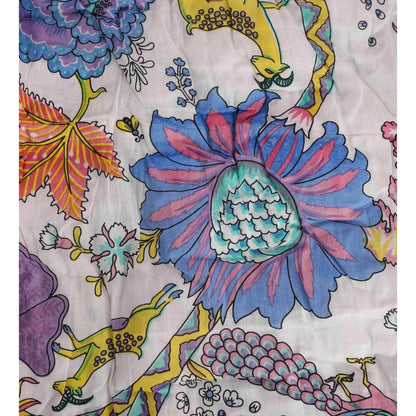 Floral soft Jaipuri Razai - Blue