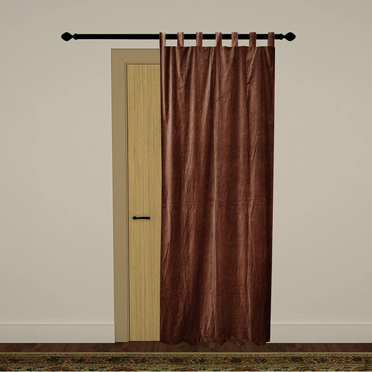 Solid Color 1 Velvet Curtain-Brown - The Teal Thread