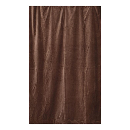Solid Color 1 Velvet Curtain-Brown - The Teal Thread