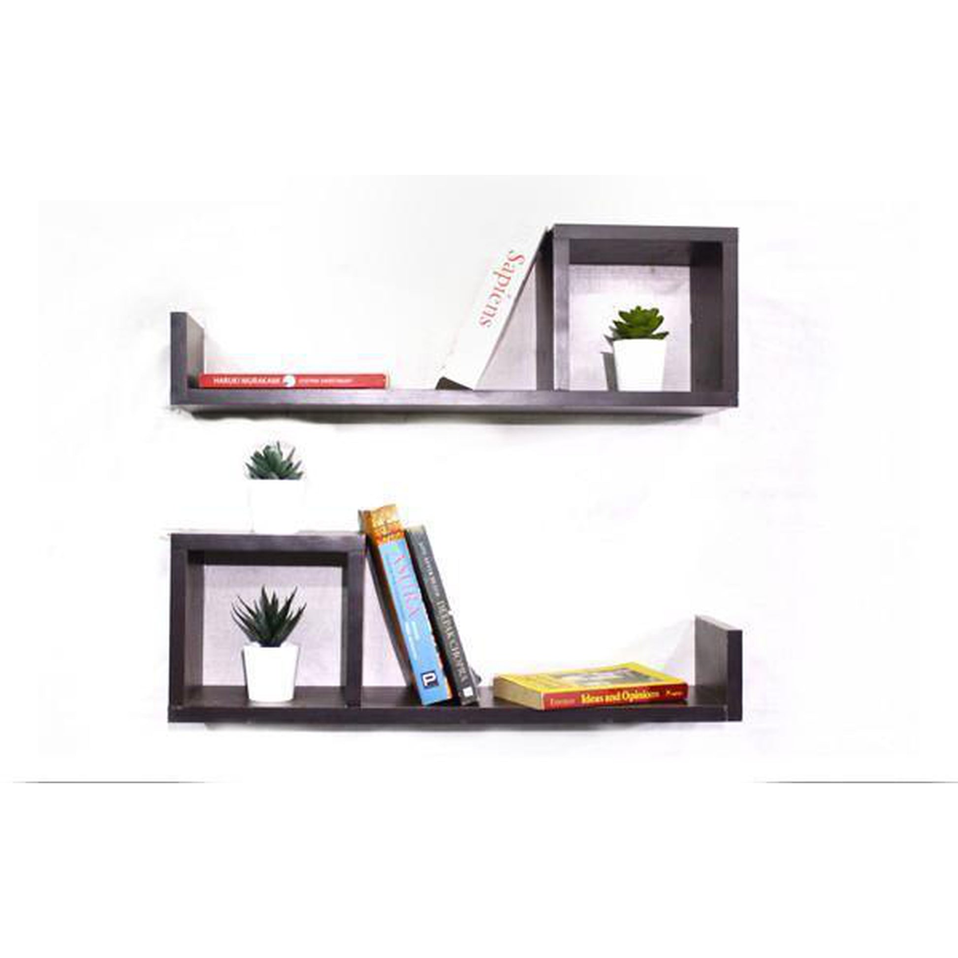 Wooden bookshelves set of two - The Teal Thread