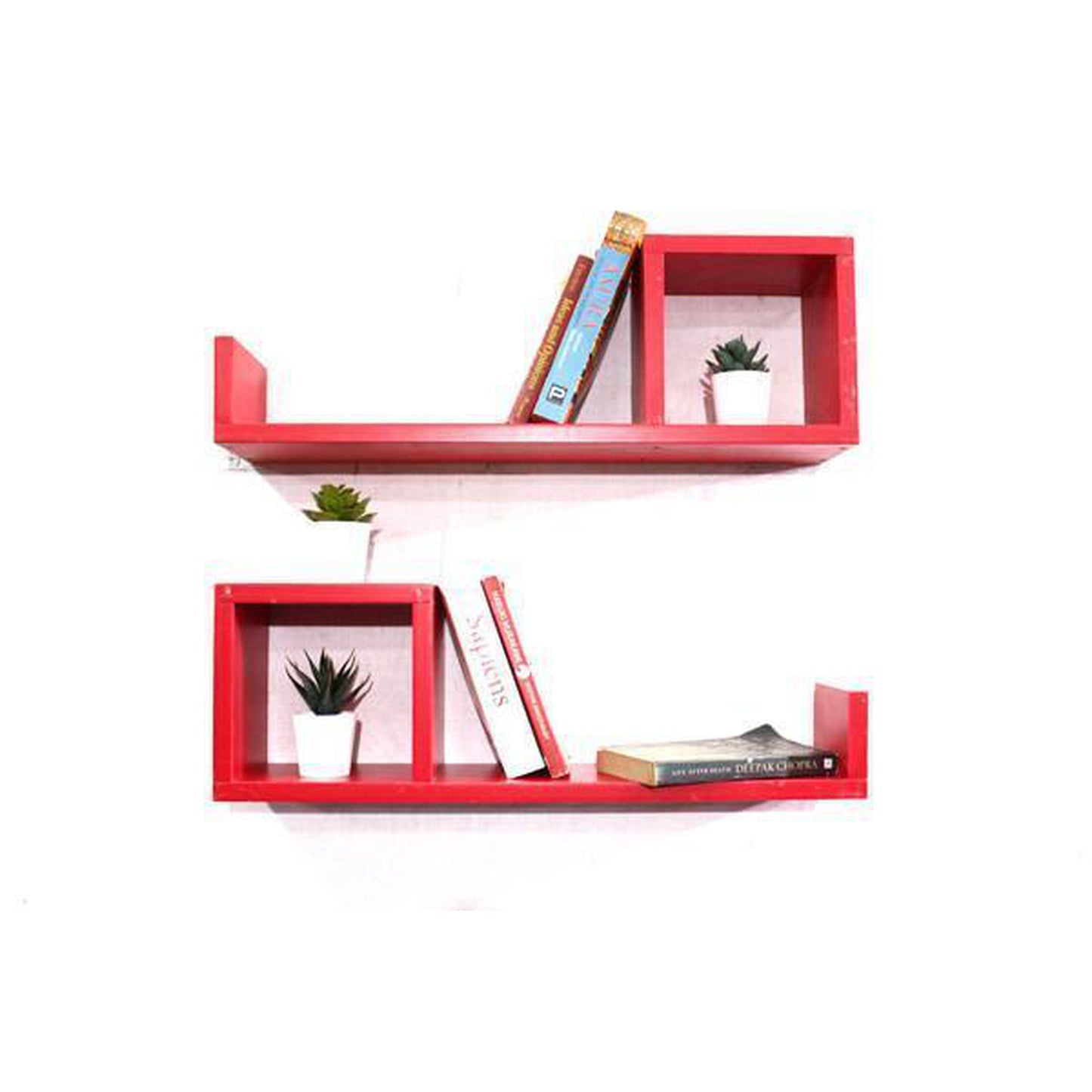 Wooden bookshelves set of two - The Teal Thread